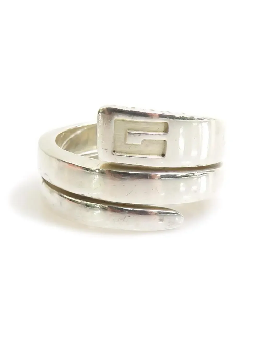 Auth Gucci G Logo Ring Silver - #307807G97B